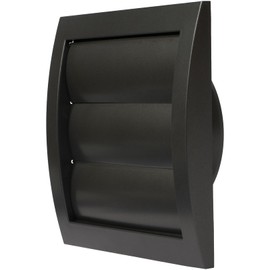 Vent Systems Ø100 mm / 4" Inch - Anthracite Air Vent Plastic Cover - Louvered Outdoor Opening Flap Vent Built - in Pest Guard Screen HVAC for Home Improvement