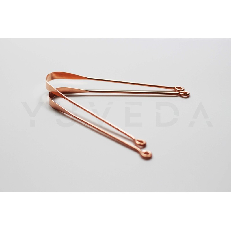 Copper Tongue Cleaner | 2 Ayurveda Tongue Scrapers for Ayurvedic