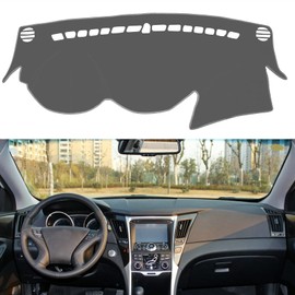 SENSHINE for Hyundai Sonata 2011 2012 2013 2014 Dashboard Cover Center Console Cover Dash Mat Carpet Protector Sunshield Cover Custom Fit, Gray Trim