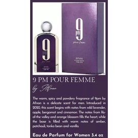 9 PM Pour Femme by Afnan perfume EDP 3.3 / 3.4 oz New in Box