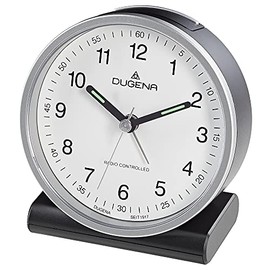 Dugena Radio Alarm Clock 4460943, Radio Signal for MEZ/CET, with Alarm Clock, Alarm Repeat, Dial Lighting, Rising Alarm Signal, Dimensions 102 x 108 x 55 mm