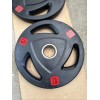 25 LB Grip Style Olympic Rubber Weight Plates - Pair