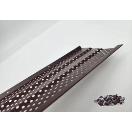 LEAF4GO 5" Gutter Guards Leaf Filter - Domestic Aluminum Gutter Guard - Contractor Grade Rain Gutter Cover - Made in The USA (28 Feet, Royal Brown)