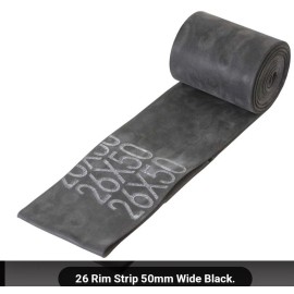 Unbranded  NEW 26" RUBBER RIM STRIP LINER SPOKE PROTECTER 50MM WIDE