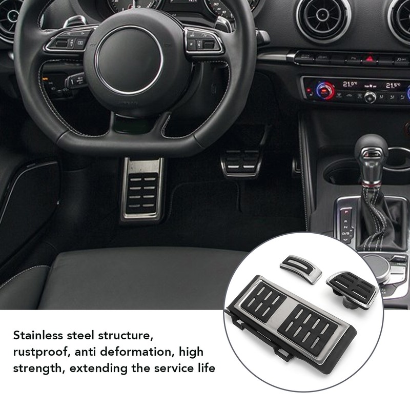 Foot Pedal Set Accelerator Brake Footrest Pads Anti Skid Rubber