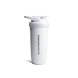 SmartShake Reforce Blanco Botella Mezcladora de Acero Inoxidable 900 ml, Libre de BPA
