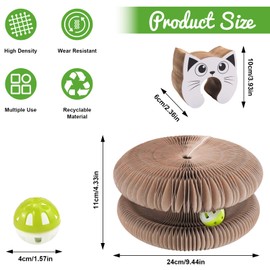 RoseYouth Magic Organ Cat Scratcher Board, Cat Ball Adventure The Ultimate Interactive Mental Physical Exercise for Indoor Cats Toy