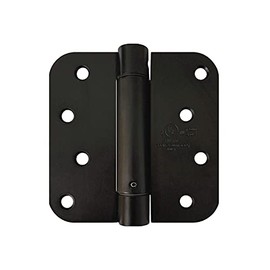 Heavy Duty 4" Inch Self-Closing Spring Loaded Door Hinge with 5/8" Radius Corners (3 Pack, Oil Rubbed Bronze)
