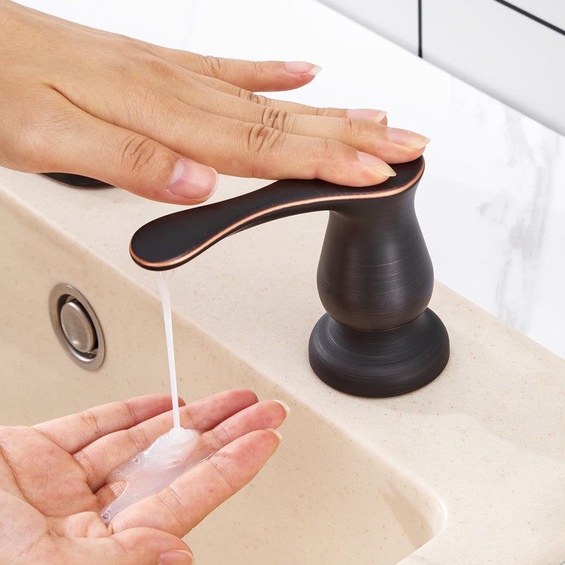 GAGALIFE Kitchen Sink Soap Dispenser Oil Rubbed Bronze, Built in