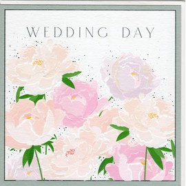 Belly Button Designs Wedding Card with Embossing and Crystals BB419 (Cremerose)