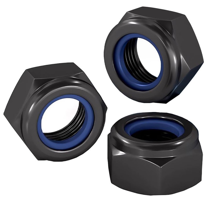 1/4-20 Lock Nut, Nylon Insert Hex Locknuts Locking Hex Nuts,