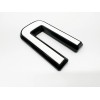 Auto Front & Rear GMC White Black OVERLAY Emblem Badge