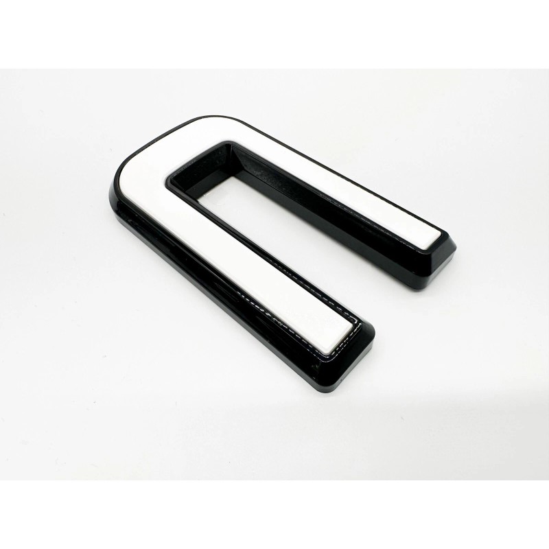 Auto Front & Rear GMC White Black OVERLAY Emblem Badge