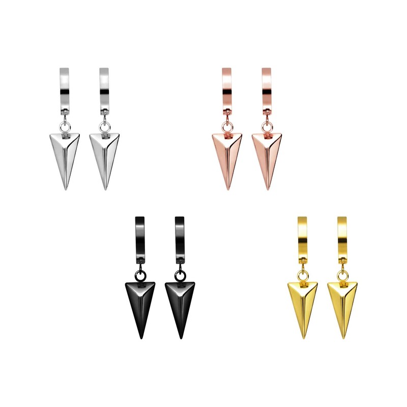 FILANGO 1 Pair of Titanium Ear Clicker Hoop Earrings, Movable
