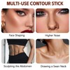 GEUUFEA Dual-Ended Contour Stick, Matte Face Shaping & Highlighter Stick,