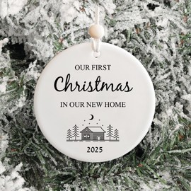 Our First Christmas in Our New Home 2025 1st Xmas in My New House Apartment Wedding Ornaments Couples Gift House Warming Gift Idea for Owner