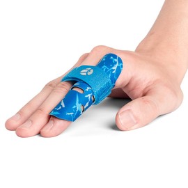 Kuangmi Finger Sleeve Support Protector and Injuries During Sports (Blue Pair, S/M)