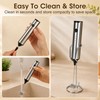 Milk Frother Handheld, Electric Milk Foamer with 2 Whisks &