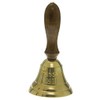 Passat Table Bell Hand Bell Santa Solid Brass with Wooden