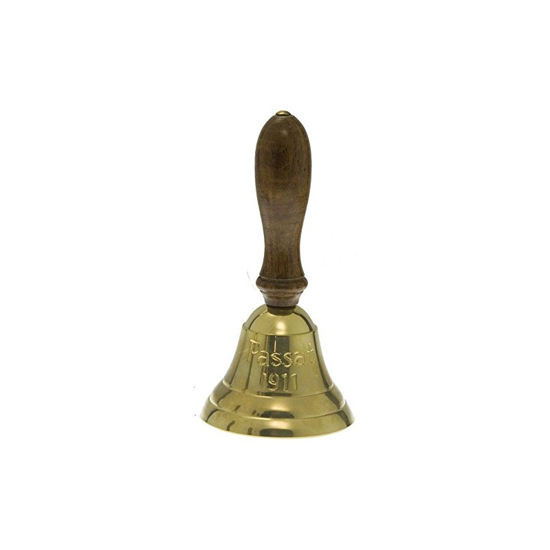 Passat Table Bell Hand Bell Santa Solid Brass with Wooden