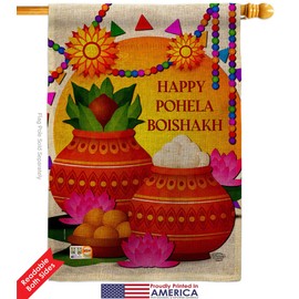 Ornament Collection Faith Bangla Noboborsho Burlap Garden House Flags Kit Religious Hope Grace Peace Dove Christian Religion Easter Small Decorative Gift Yard Banner Double-Sided Made in USA 28 X 40