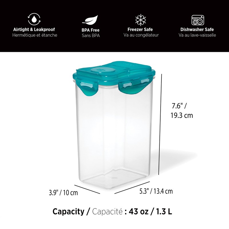 Starfrit LocknLock Plastic Pantry Container - 43oz/1.3L - Airtight -