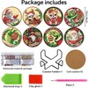8 Pcs Christmas Diamond Art Coasters Kits with Holder, Diamond