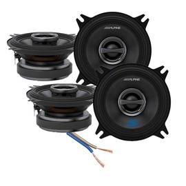 Alpine S-S40 Car Audio Type S Series 4" 180 Watt Speakers - 2 Pair with 20' Wire Package