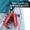 ColumPRO 4PCS 40 Holes Hex Bit Organizer, Bit Holder Keychain,