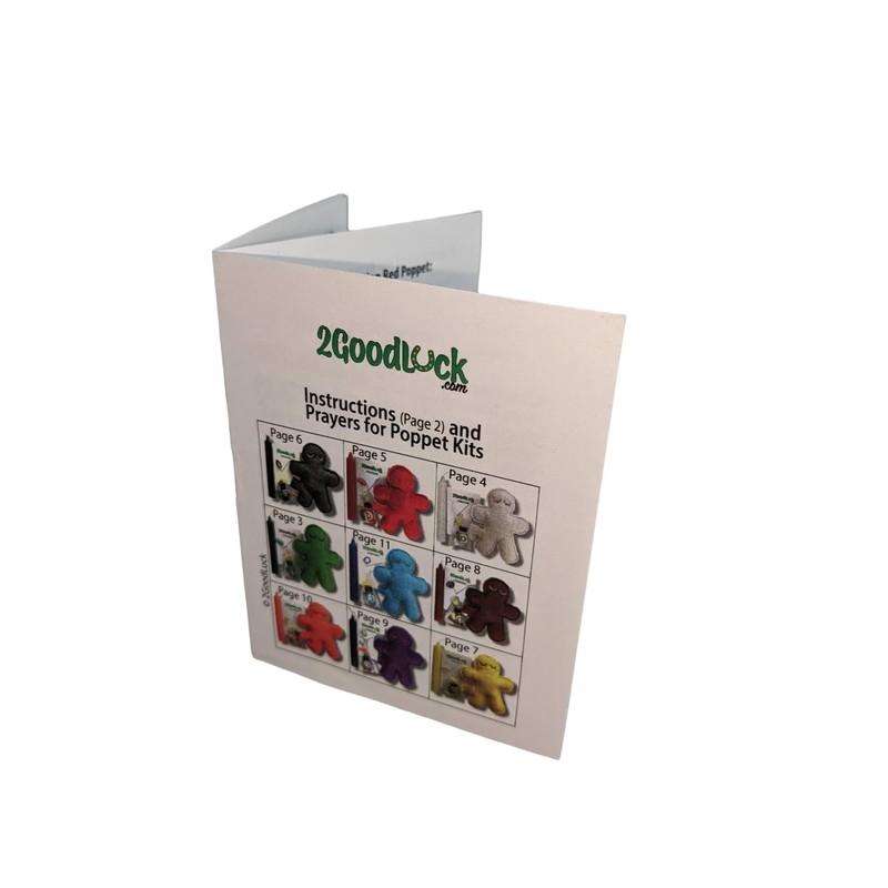 Protection & Jinx Removing Black Poppet/Voodoo Doll Kit for Prayer