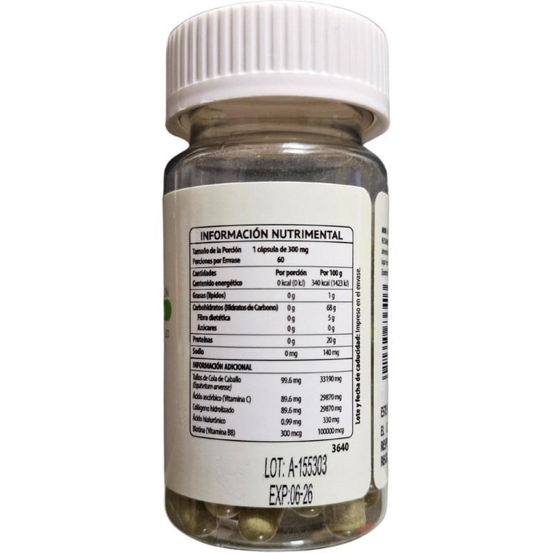 BLEN, Capsulas con biotina, cola de caballo y colágeno, 60