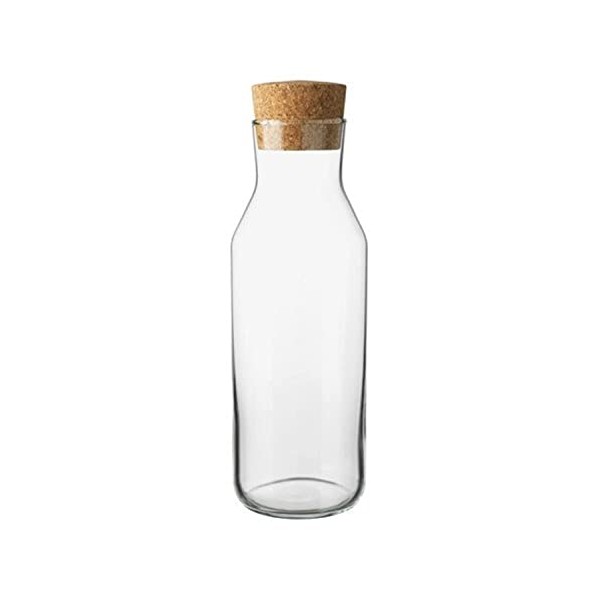 Ikea 365 (34 Oz) Clear Glass Carafe With Cork Stopper, Ideal For Hot and Cold Water Pitcher, Tea/Coffee Maker, Iced Tea, Beverage Pitcher As Well As for Serving Wine