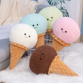 ANYEI Five-Color Ice Cream Pillow - Soft and Skin-Friendly Fabric, Meticulous Craftsmanship (Light Green)