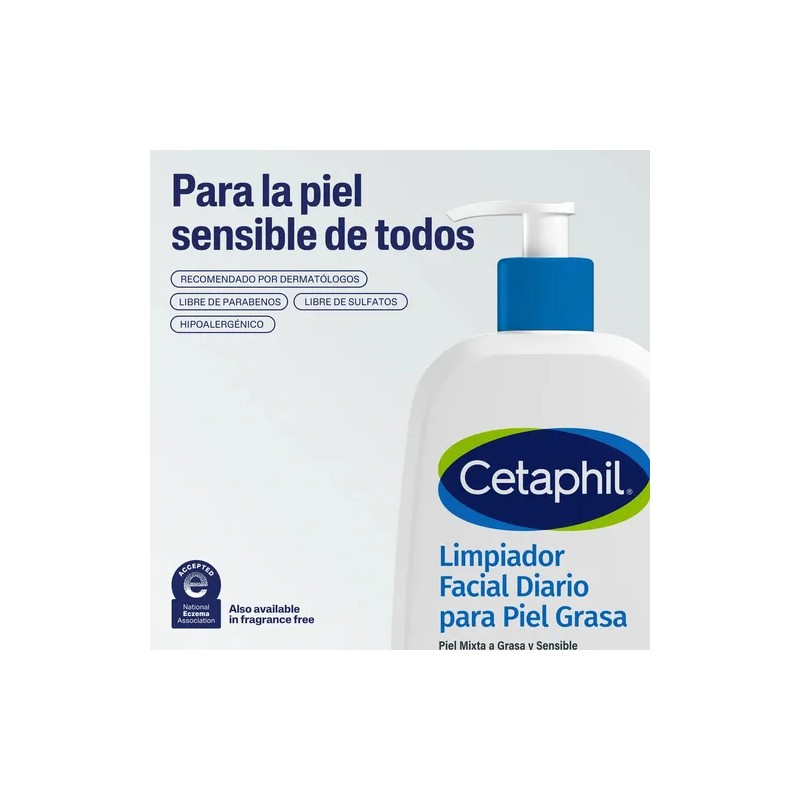 Cetaphil Limpiador Facial Diario Piel Grasa y Sensible 473ml