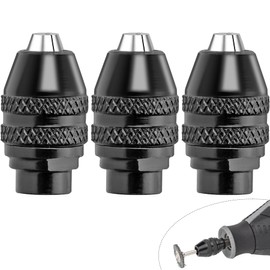 Famgee 3 Pcs Quick Change Keyless Chuck 1/32" to 1/8" Replacement 4486 Compatible with Dremel Rotary tool 395 3000 3100 4000 4300 7300 7700 8200 8250 Multipro