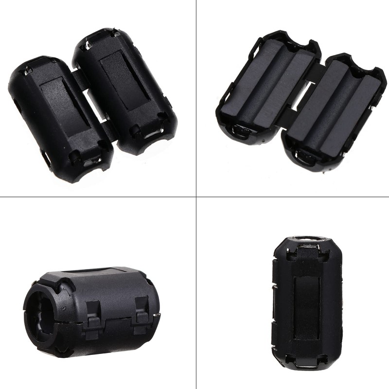 TEHAUX 20 Pack Ferrite Ring Filters Cable Noise Wraps Magnetic