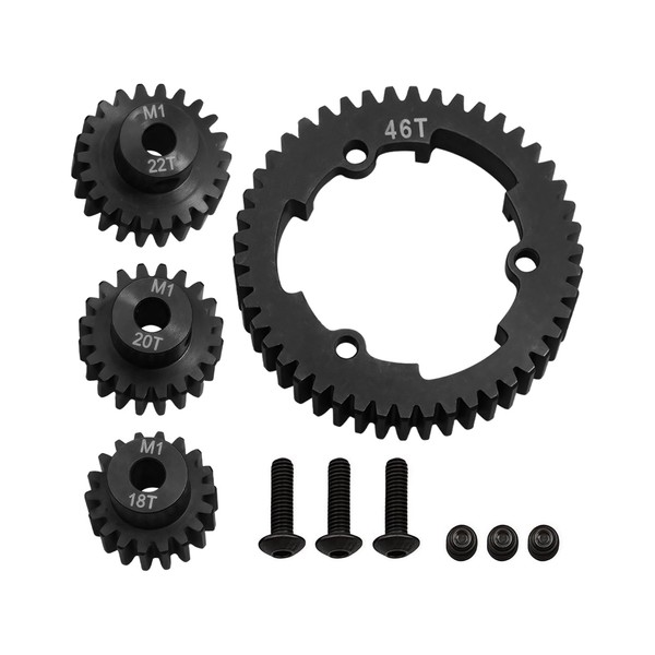 Upgrade Heavy-Duty Hardened Steel Spur Gear Set with 18T 20T