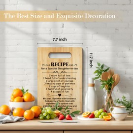 Daughter in Law Gifts Cutting Board, Gifts for Daughter in Law, Daughter in Law Gifts for Christmas, Daughter in Law Gifts from Mother in Law, Daughter in Law Bamboo Cutting Boards for Kitchen