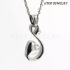 ATOP Heart Swan Urn Necklace For Ashes Cremation Pendant Memorial