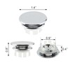 Quacc 4 PCS Sink Overflow Covers Sink Hole Round Overflow