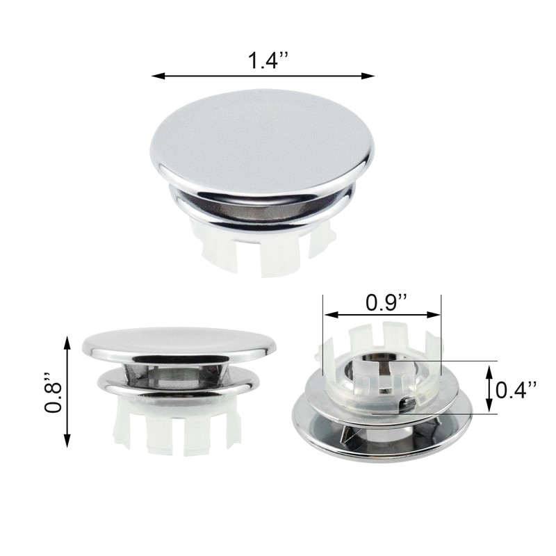 Quacc 4 PCS Sink Overflow Covers Sink Hole Round Overflow