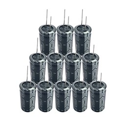 Generic A064-001 Condensador Electrolítico de Aluminio Redondo 4700μF 25V ±20% -140°C~+105°C 16x25mm, 12 Unidades para Soldadura y Arduino