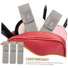 Mikinona 3pcs Eyelash Tweezers Holder Bag Portable Pu Storage Case