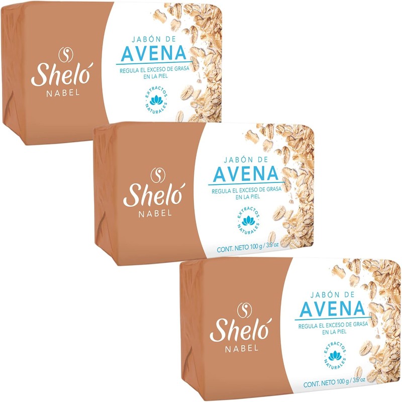 Paquete Con 3 Piezas De Jabón De Avena De 100gr
