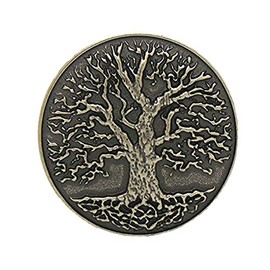 LKMY 3D Tree Belt Buckle,Keltischer Baum des Lebens, Liebe, Nordische Mythologie, Pagan, Wikka (silver, B)
