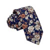 Kebocis Corbata de algodón para niños, Floral Azul Marino #4,