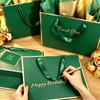 Epoesch 3 Pack Green Medium Gift Bags with Handles and