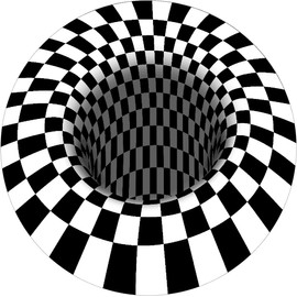 Alfombra redonda de espacio 3D ilusiones ópticas vórtice a cuadros tapete antideslizante entrada no tejido con tela terciopelo cristal sensación pie cómoda borde bloqueo firme fondo partículas plástic