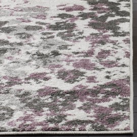 Safavieh Adirondack Collection ADR115L Ivory and Purple Contemporary Floral Area Rug (9' x 12')