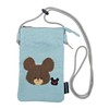 Nakajima Corporation 210241-25 Bear's School Zipper Sacoche, Blue, H7.9 x W 4.7 x D 0.4 inches (20 x 12 x 1 cm)